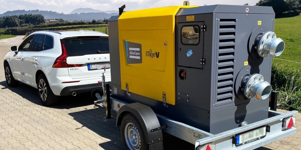 Pompa PAS HardHat Atlas Copco Motopompa idrovora su carrello