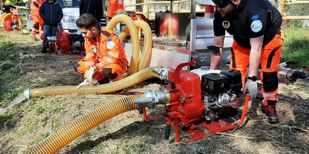 ETP Varisco Atlas Copco Motopompe centrifughe autoadescanti professionali Protezione civile pompe alluvione