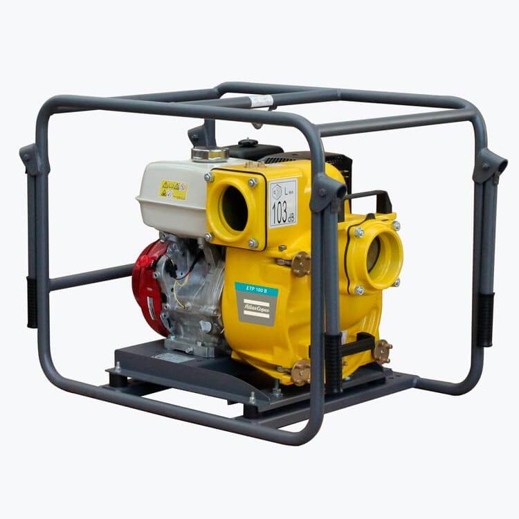 Pompa per drenaggio ETP Varisco Atlas Copco Motopompa professionale su barelle per proteziona civile e vifili del fuoco