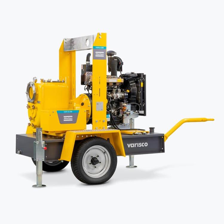 Motopompa per drenaggio VAR-6-250 Varisco Atlas Copco Motopompa centrifuga autoadescante su carrello
